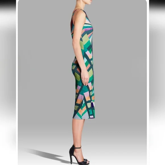 Mara Hoffman Prism V Back Geometric Patterned Midi Dress - Picture 3 of 10